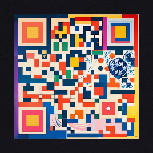 RickRoll QR Code Abstract Painting by ravel.live